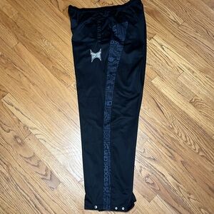 -Vintage Y2K Tapout Pants Black Drawstring Track Pants MMA Fighting Mens XL